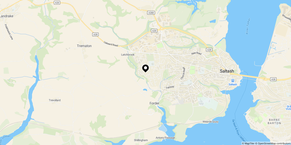 Approximate location of Foxglove Way, Latchbrook, Saltash, PL12 4XX